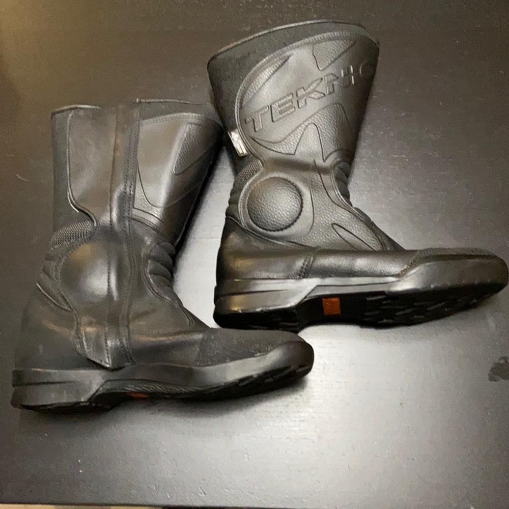 Black Teknic Motorcycle Boots.